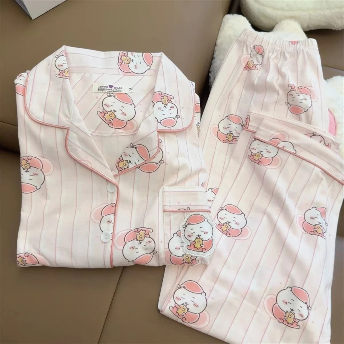 Women'S Fashion Pajamas - Chiikawa Usagi Damen Frühling Herbst Pyjama-Set