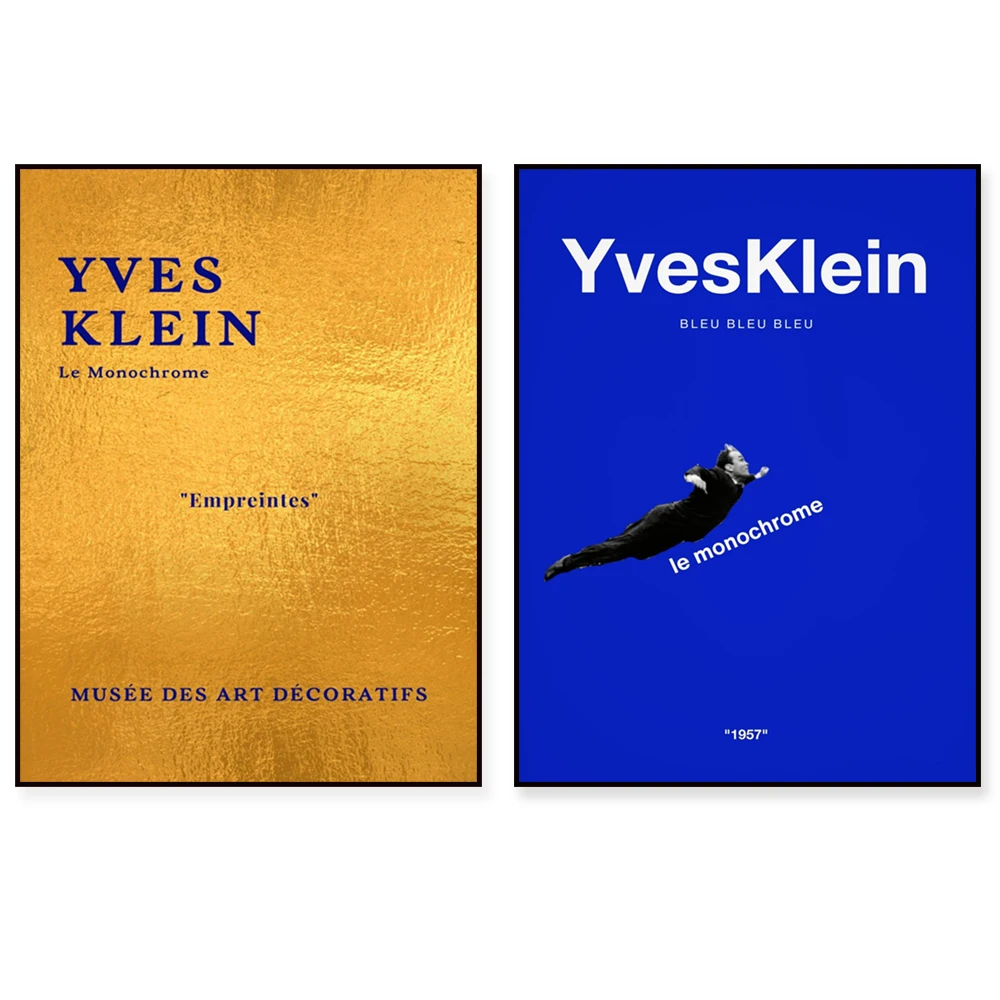 

Poster Exhibition Yves Klein 1957 Monochrome blue | poster decoration | Art Poster