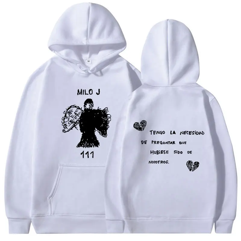 مغني الراب ميلو J هوديي 11 ألبوم ميرش نمط مطبوعة الرجال هوديي المألوف الهيب هوب الرجعية عالية الجودة هوديي