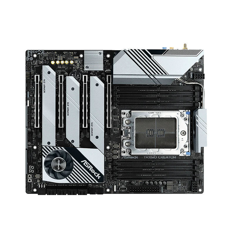 Imagem -04 - Msi-motherboard Trx40 com Soquete Strx4 Terceira Geração Amd Ryzen Threadripper Amd Ddr4 Pci-e 4.0