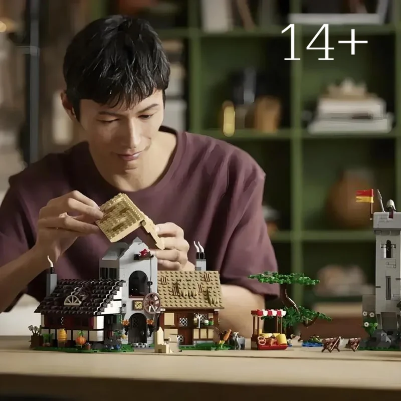 3304 個中世の町広場ビルディングブロック家の装飾ヨーロッパの建築クリエイティブ子供大人のおもちゃギフト