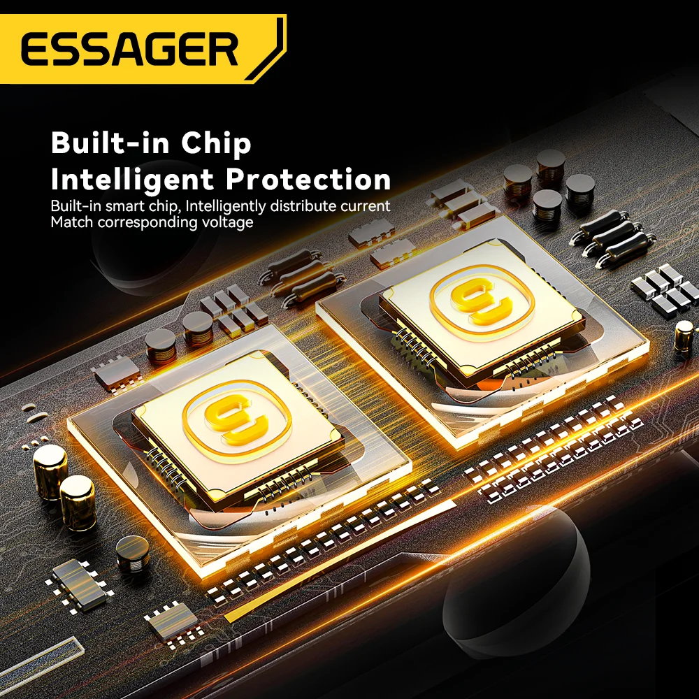 Essager 120W PD 차량용 초고속 충전기, QC 4.0 PD 3.0, 아이폰 15, 14, 삼성 C타입 USB 충전기, 휴대용 휴대폰 충전기