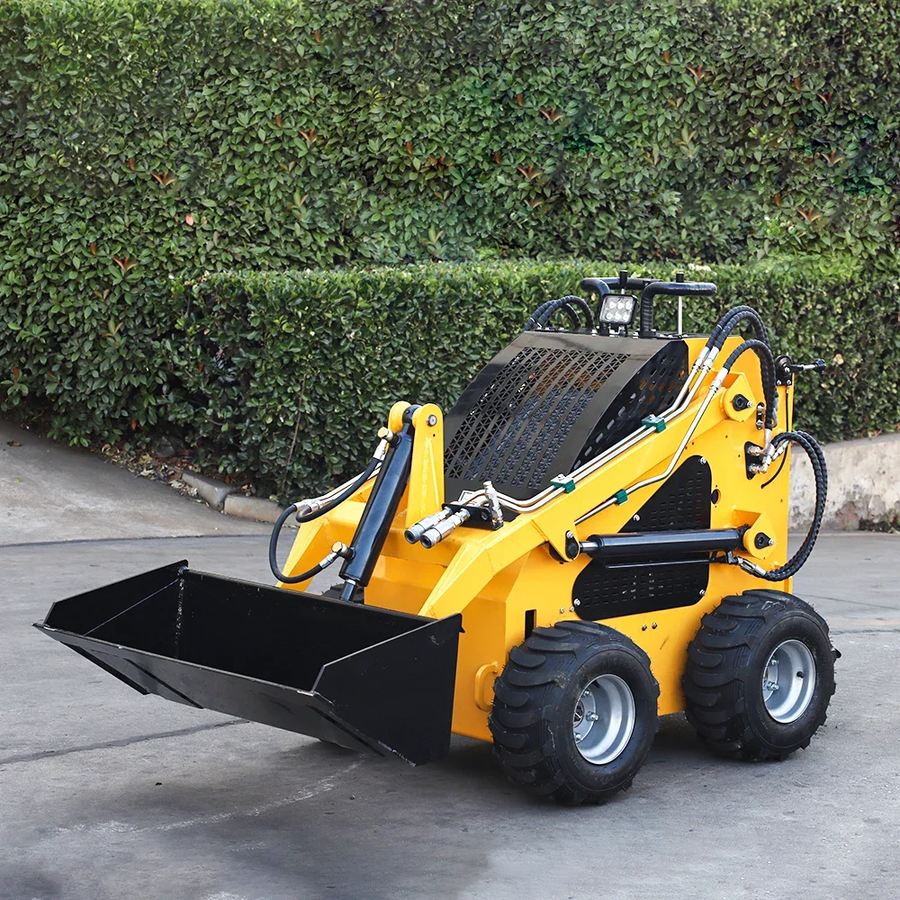 China Factory Sale Front-End-Lader, kompakter Rad-/Schienen-Mini-Kompaktlader mit Motor