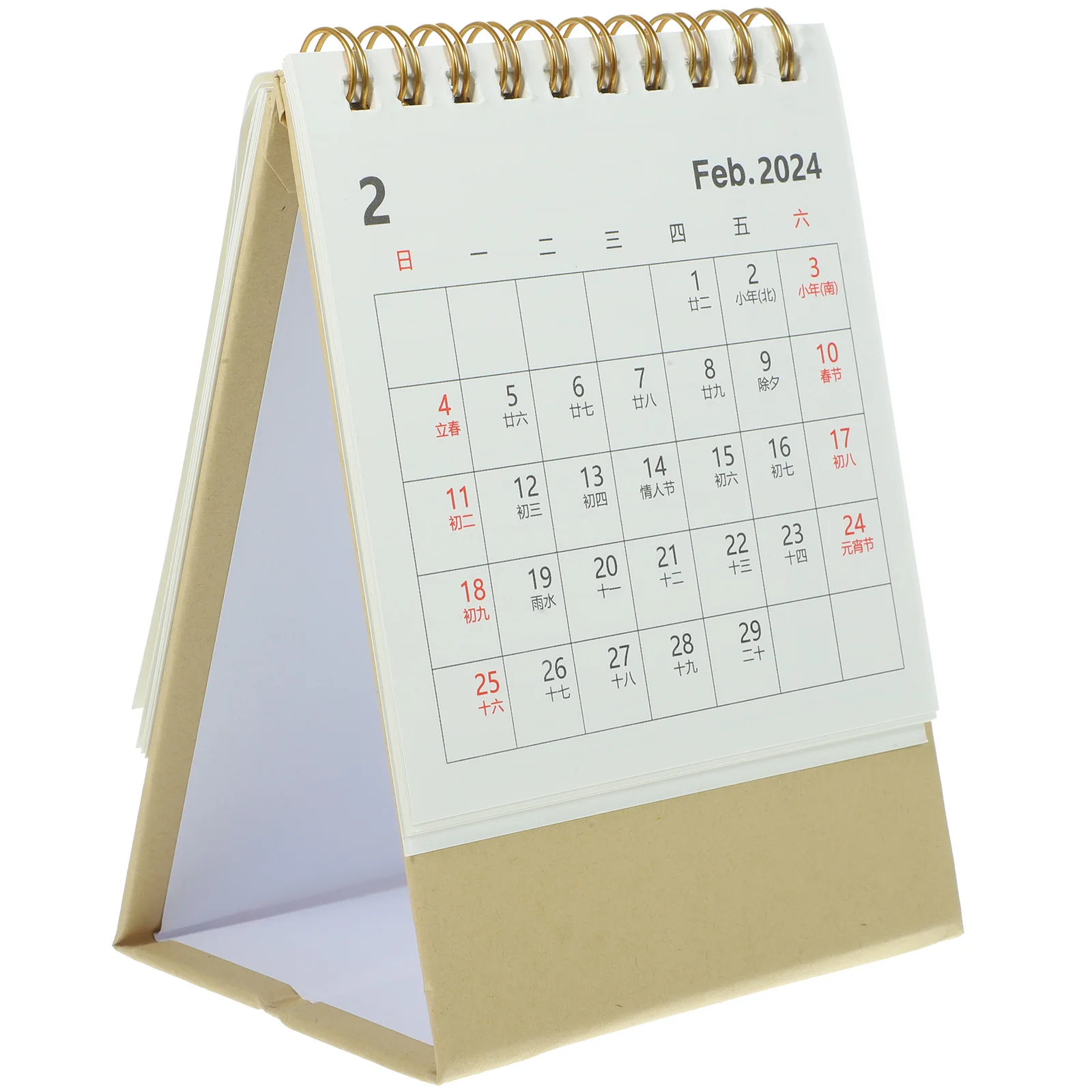 

Desk Calendar Office for Desktop Stand up Monthly Cartoon Standing Small Paper Baby