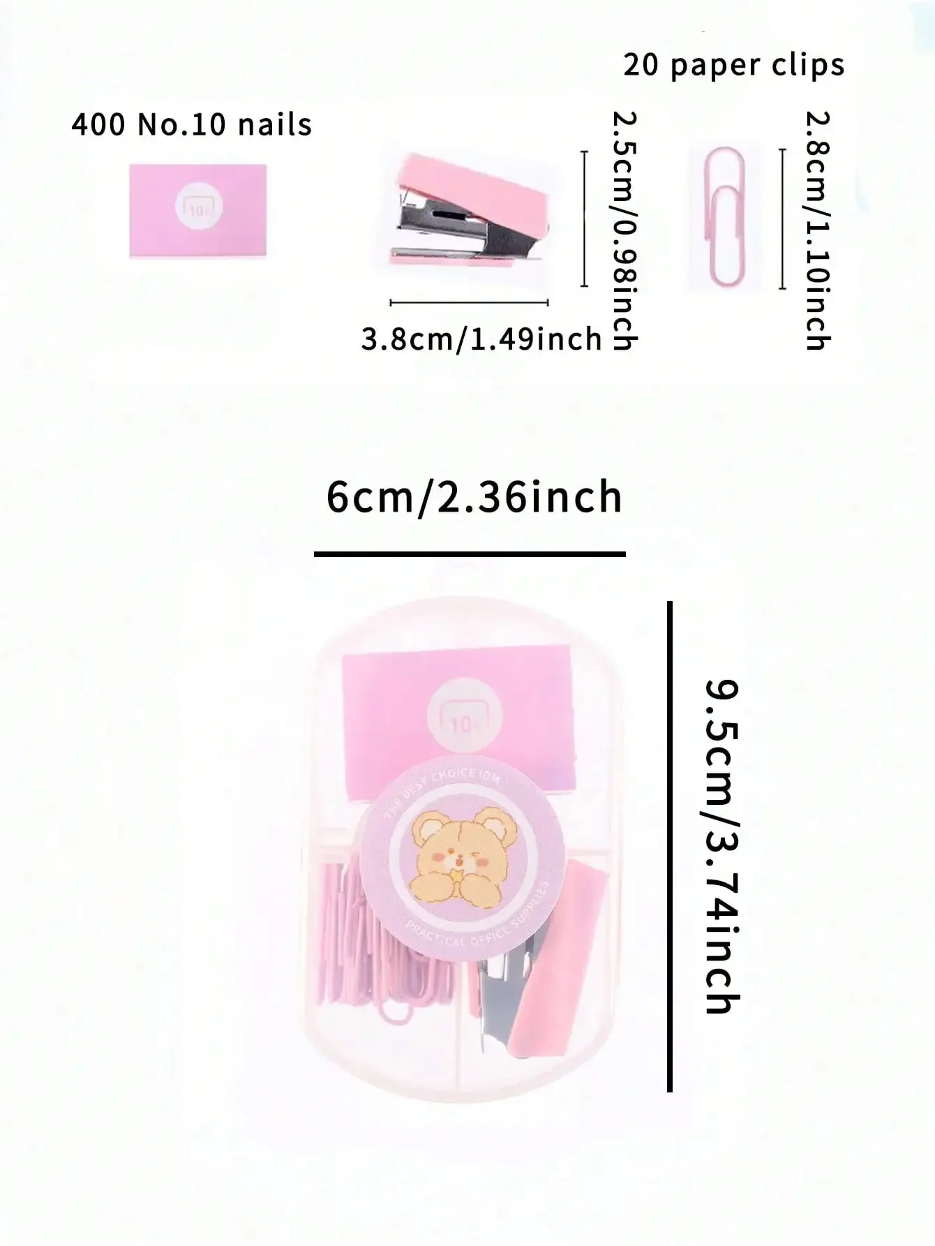 1PC Macaron Color Mini Stapler Set Cute Portable Small Size Stationery 3 Colors Optional for Office Supplies