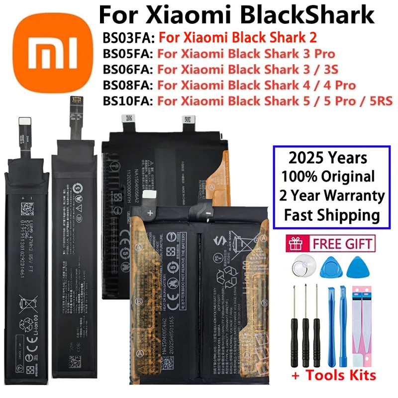 

BS08FA BS10FA BS03FA BS05FA BS06FA Battery For Xiaomi Black Shark BlackShark 2 3 3S 4 5 Pro 3Pro 4Pro 5Pro 5RS Phone Bateria