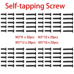 80Pcs HSP 1/10 Screws Upgrade Required (02092.02096.02097.08024)(02081.02082.02083.02087) for 94123 94111 94170 94107