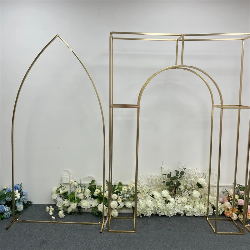 Metal Pointed Arch Stage Combination Screen Wedding Decoration Welcome Props Background Stand Birthday Scene Outdoor Decor