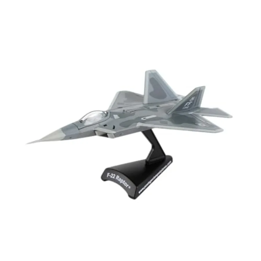 F-22 USAF Die-Cast Metal Model 1:145 Scale Airplane with Display Stand, Highly Detailed Air eriority Fighter Replica, 5.5