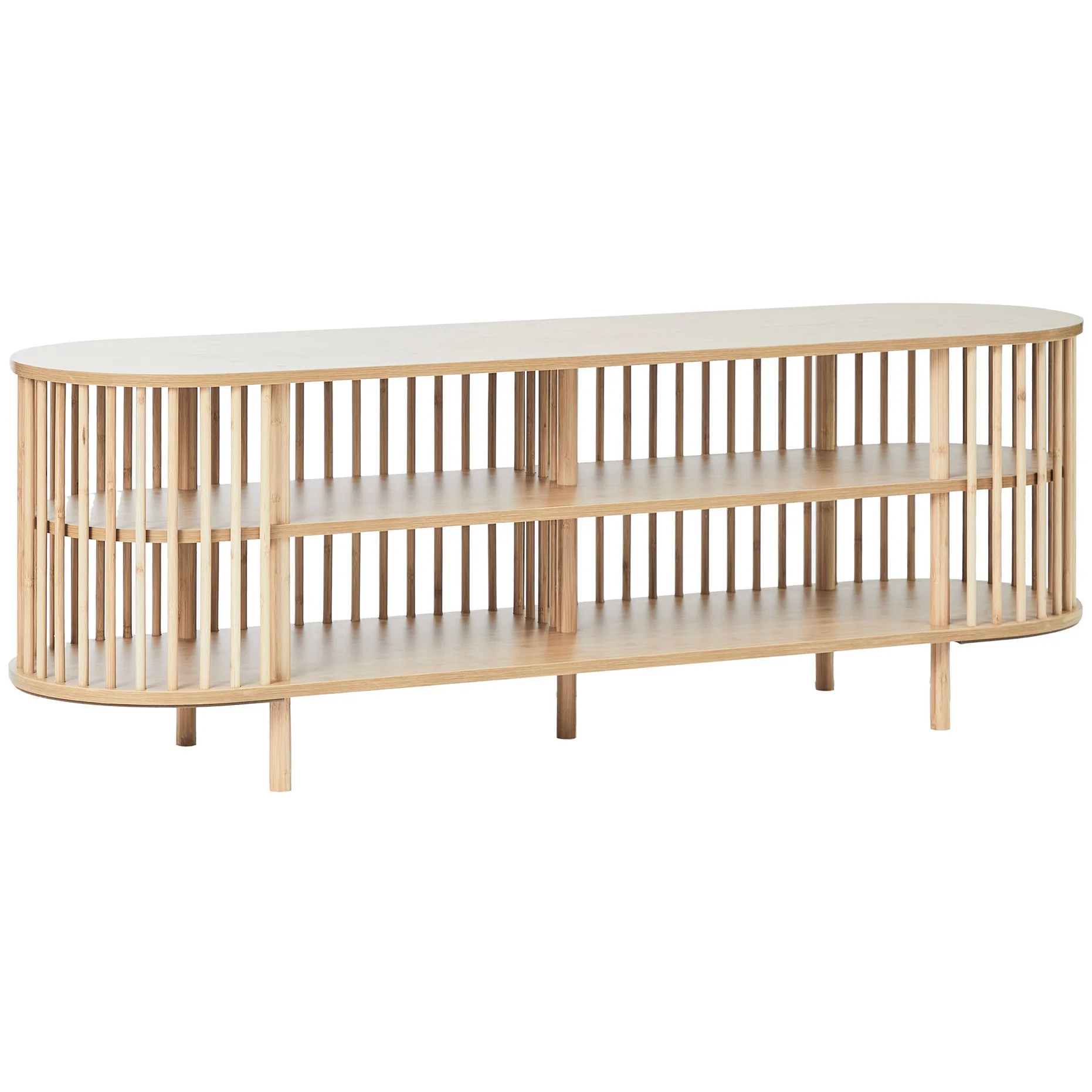 

！@Combohome Modern TV Stand Cabinet Wood Storage Center Table for Living Room and Bedroom Mid Century Modern Media Console