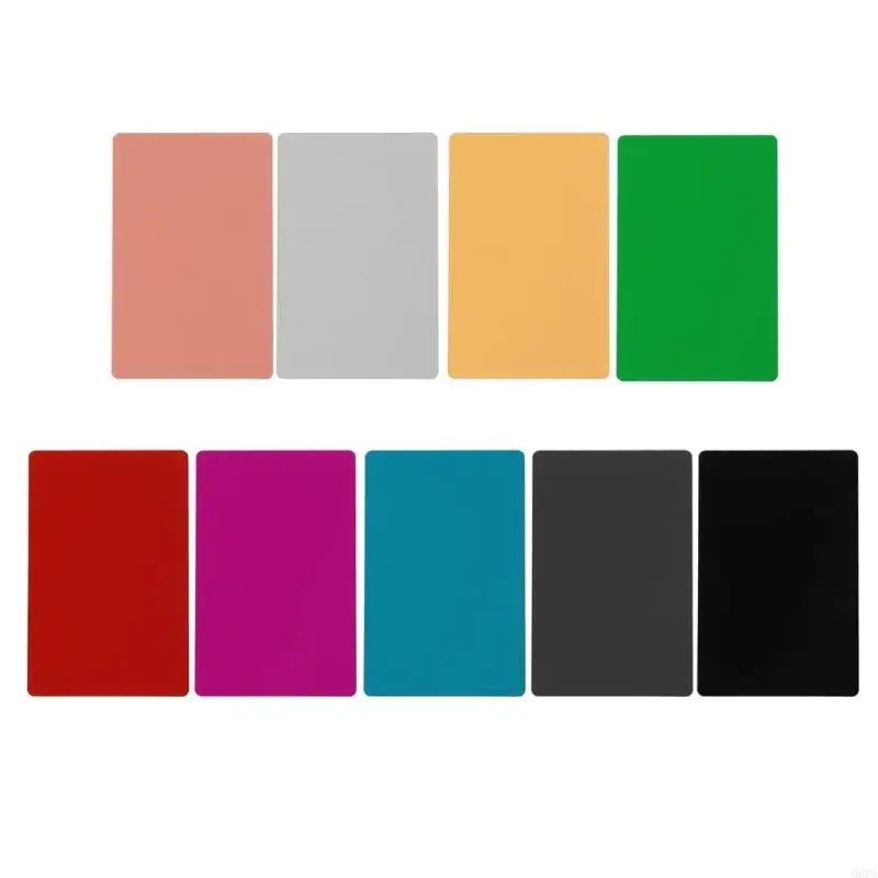 Q6PA Печать пустые визитные карточки металлические плоские теги для DIY VIP -карты Подарочная карта 50 шт.