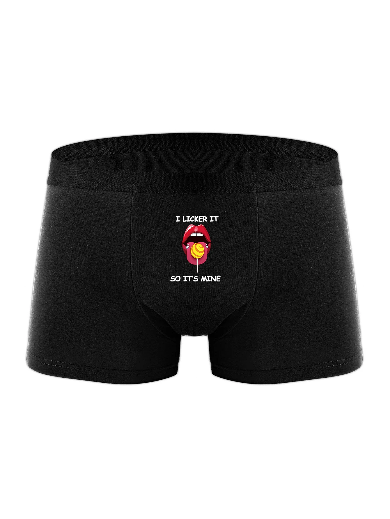 Calzoncillos tipo bóxer para hombre, ropa interior divertida y novedosa, bragas con estampado de letras a la moda (M/L/XL)