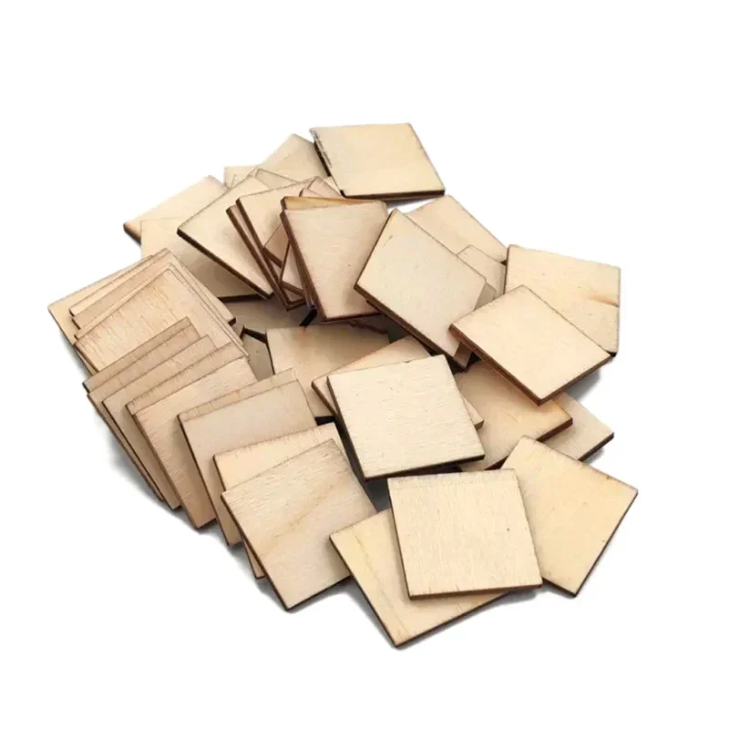 

1-3cm Unfinished Wood Squares, Natural Blank Plywood Square Mini Tiles for Craft DIY Art, Painting, Scrabble Tile, Home Decor