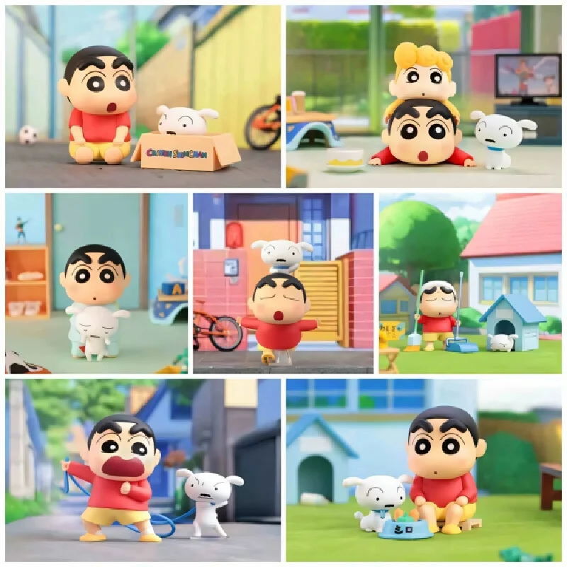 น่ารัก Crayon Shinchan กล่องตาบอดรูปของขวัญวันเกิดของเล่นสะสมอะนิเมะอนุพันธ์ตุ๊กตาน่ารักสําหรับทุกวัน