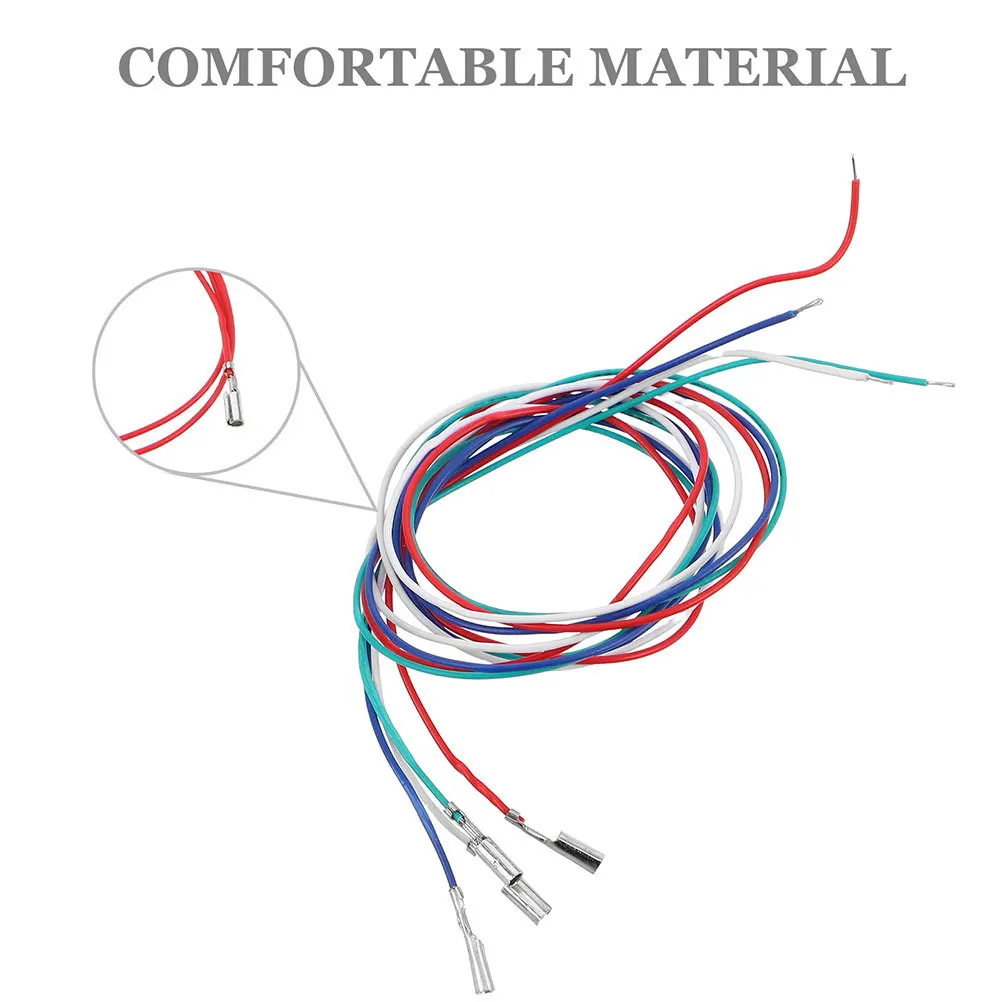 4Pcs Turntable Phonograph Head Wire Set Replacement Copper Lead Wire for Stereo Headshell Stable Clear Sound Accessory