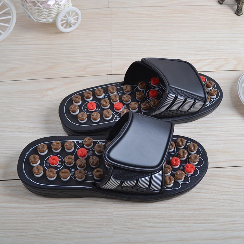 

Reflexology Sandals Acupressure Foot Massage Slipper Acupoint Therapeutic Slippers Brown