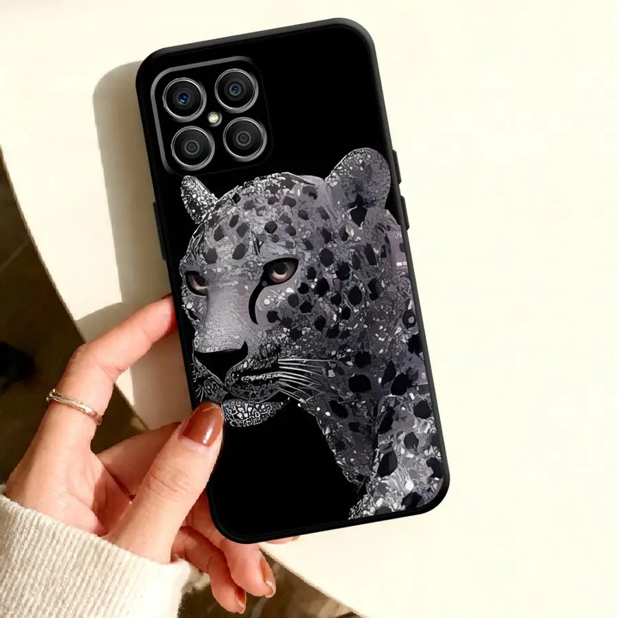Coque pour Honor 600 Lite X9b X6d 400 Pro Play10 X5c X7b X9c X9a X8 X8a X9d Housse de téléphone X8d X7a X7d Cheetah Art