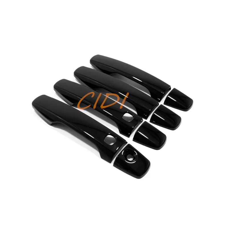 

For Toyota Land Cruiser LC200 FJ200 200 2008 - 2015 Black Carbon Car Accessories Plated Door Handle Cover Trim Paste Style