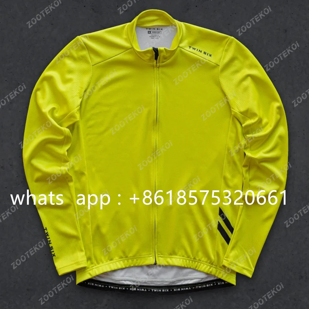 Twin Six 2023 New Spring/Autumn Cycling Jersey uomo manica lunga cappotto sottile Outdoor Bicycle MTB Cycliste Team felpa