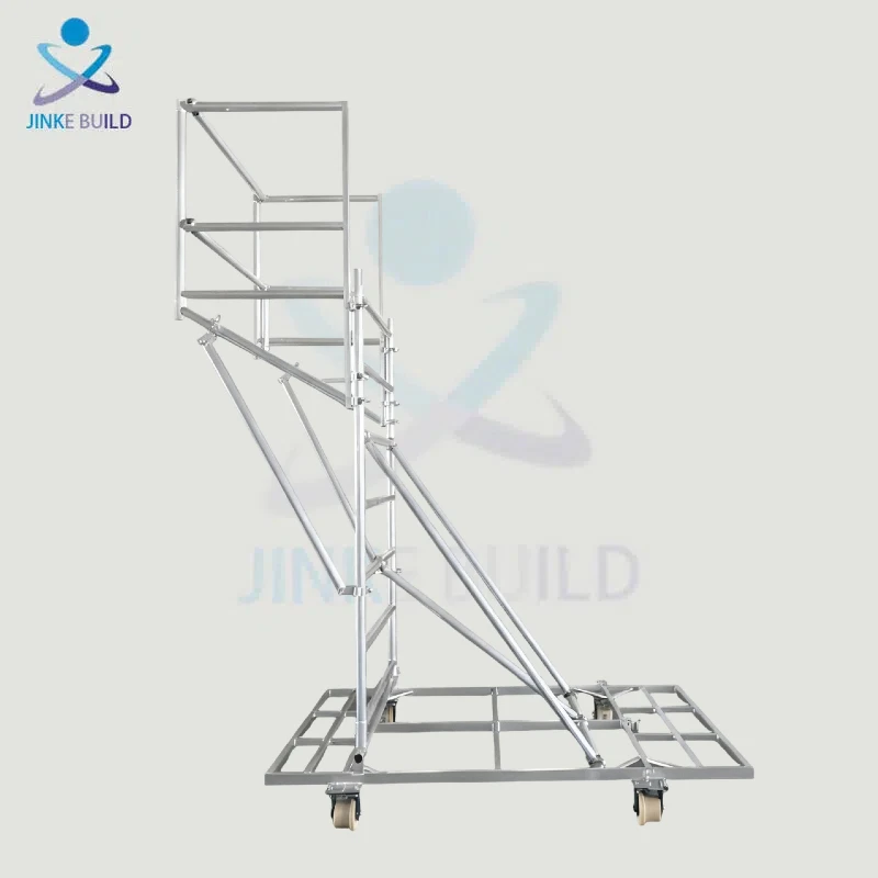Foldable Quick Lock High Strength Scaffolding Ladders Aluminum Alloy Mobile Lifting Platform for Subway Maintenance