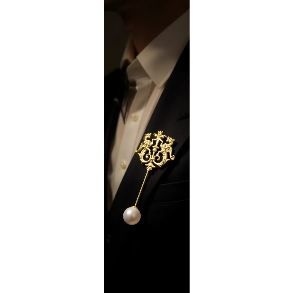 

Винтажная брошь-булавка с цветком и жемчугом в стиле барокко, ювелирное украшение для женщин