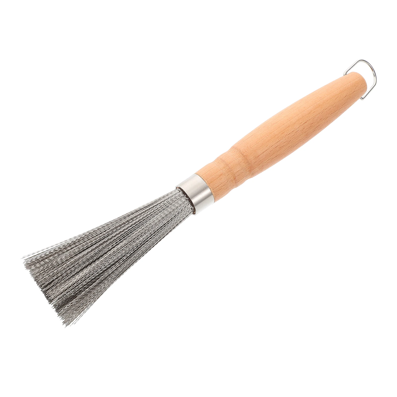 

Stainless Steel Pot Brush Long Handle Kitchen Cleaning Tool Dish Scrubber Metal Sponge Pans Washable Hangable Design Cookware