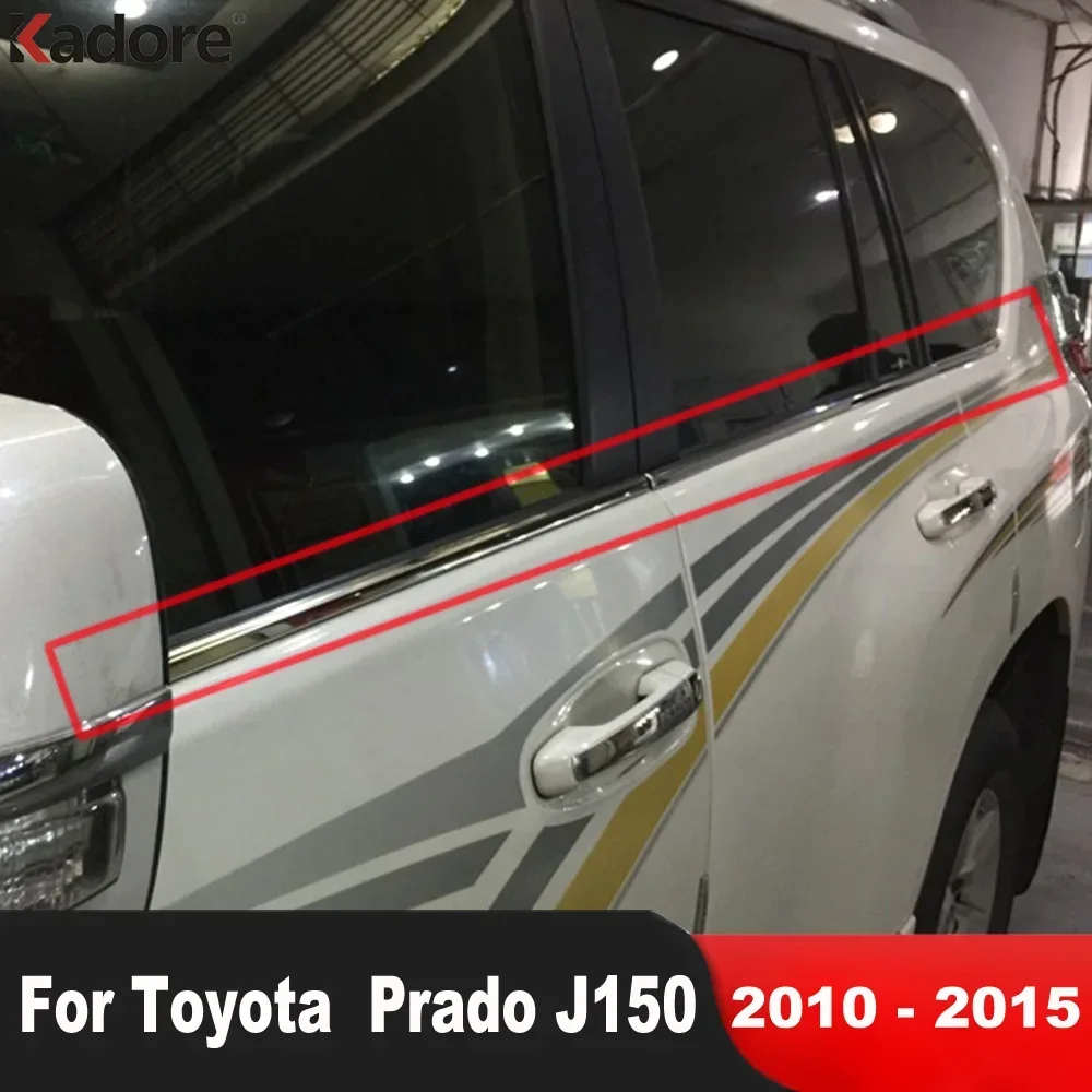 

Bottom Window Sill Trim For Toyota Land Cruiser Prado FJ150 2010-2014 2015 Stainless Steel Windows Frame Strip Car Accessories