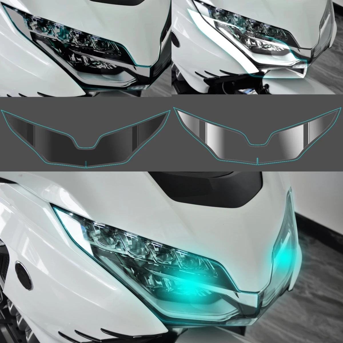 

For Honda GoldWing 1800 GL1800 Headlight Glass Protective Film Motorcycles Resist Film Headlamp Protective Cover 2018-2025