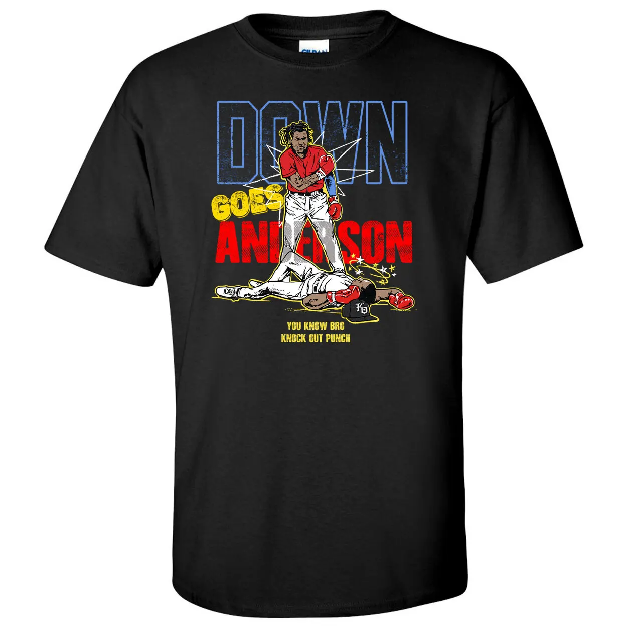 

Down Goes Anderson Jose Ramirez Tim Anderson Black T-Shirt S-5XL