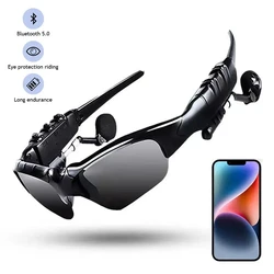 Sports Stereo Wireless Bluetooth Cycling Sunglasses 5.0 Headset Telephone Polarized Driving Sunglasses/Mp3 Riding Eyes Glasses