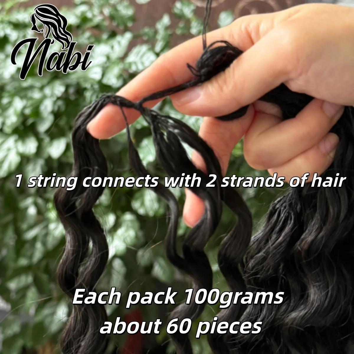 NABI Crochet Cheveux Humains à Tresser Pré-Séparés Invisibles 100% Cheveux Humains Ondulés Profonds 16-24 pouces 100g/lot Cheveux Humains Miracle Knots