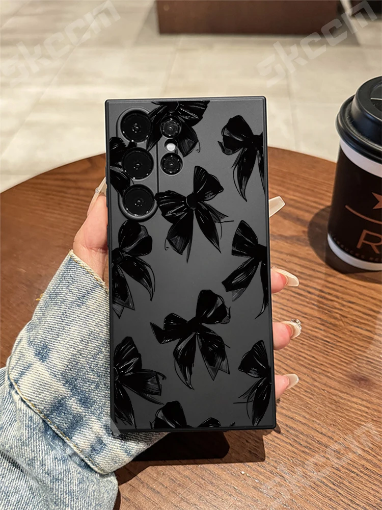 Cute Bowknot Silicone Phone Case For Samsung Galaxy S25 S24 S23 S22 Ultra Plus S20 FE A15 A35 A50 A51 A54 A55 A71 A72 A73 Cover - náhled 3