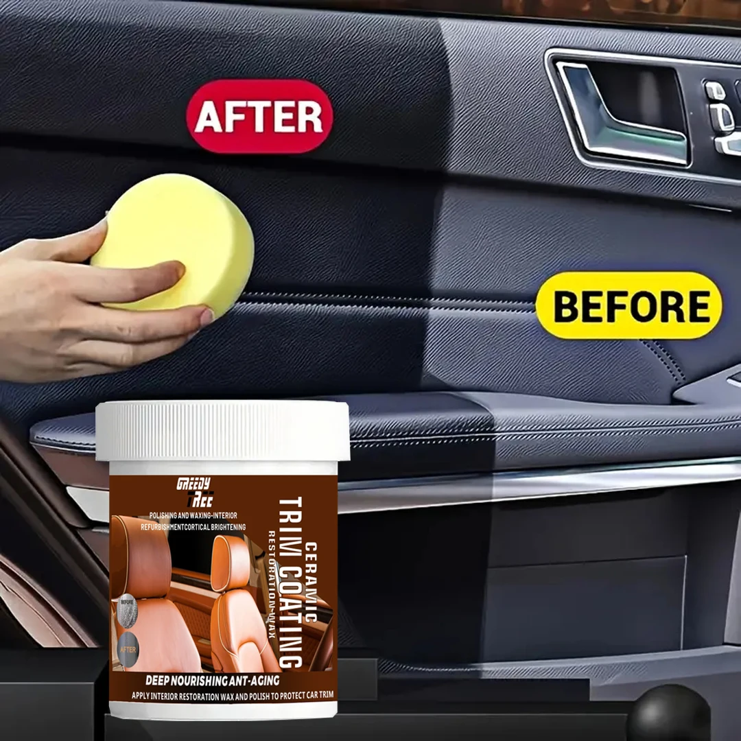 GREEDY TREE Crystal Clear Car Plastic Restorer - Auto Interior & Panel Renewal Wax Coating Agent Car Wax Car Wax Polish
