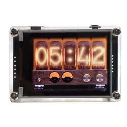 2.4 Inch Voice Activated Music Spectrum Rhythm Level Indicator VU Glow Clock HD LCD Multi-Mode,Plug-in Version