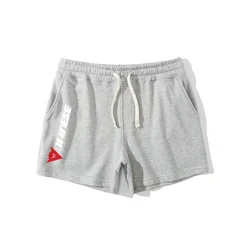 Calção esportiva triangular de cordão elástico masculino e feminino, calça casual, design elástico, calça para moldar o corpo, confortável, vermelha, verão