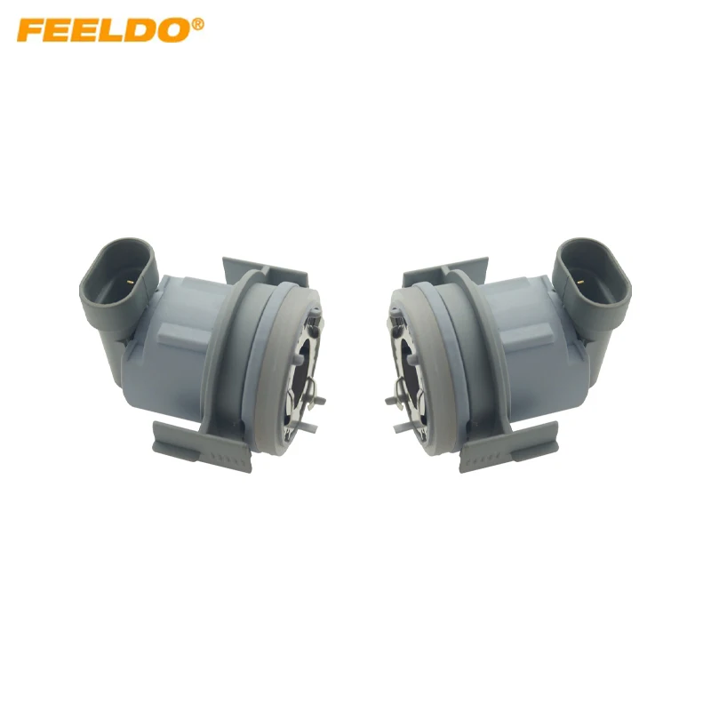 FEELDO 2Pcs Car Halogen Headlight Holder Adapter For BMW E46 LED/Halogen Lamp Bulb Modified Holder Base