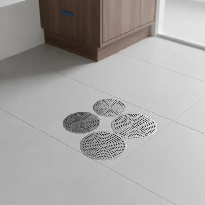 2Pcs 1mm Thick Stainless Steel Floor Drains Net Cover Round Shower Drain Hole Filter Hair Catcher Stopper For Kitchen Bathroom