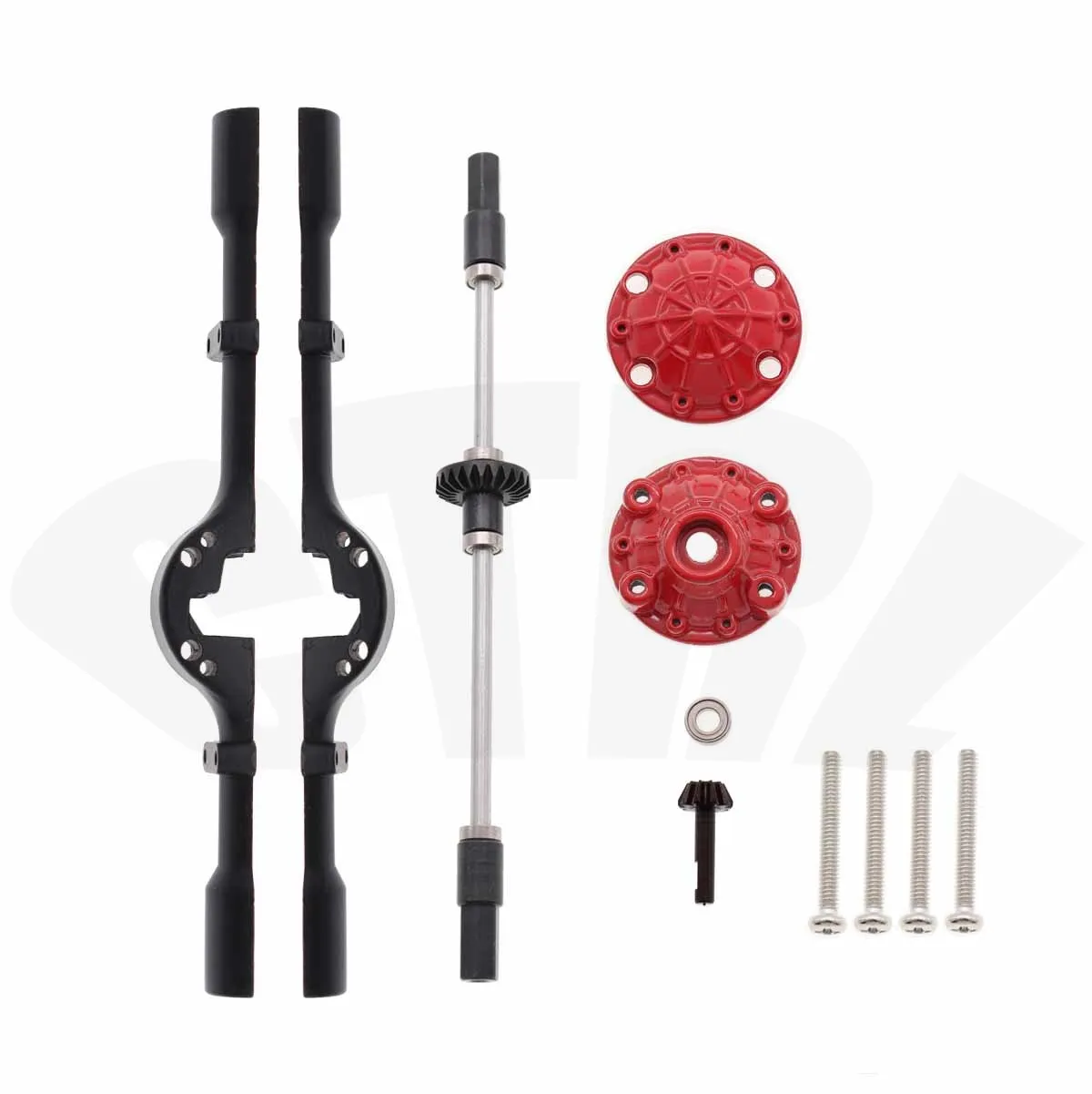 1/10 RC Car WPL D12 Upgrade Metal Rear Axle Front and Rear Shock Absorbers Up and Down Swing Arm Steering Cup Steel Plate Kit