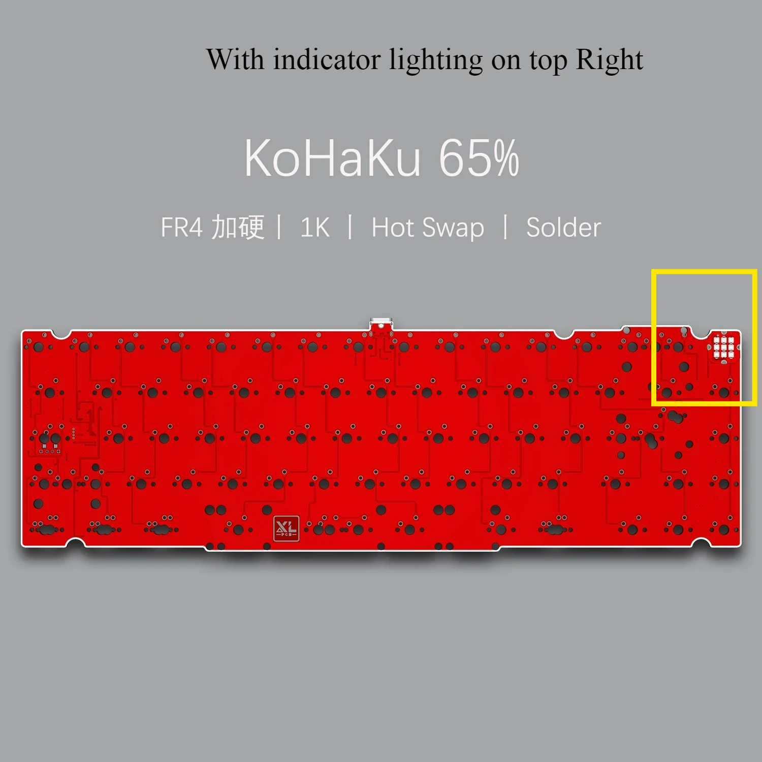 Hotswap PCB for Singa Kohaku Keyboard RGB Underglow