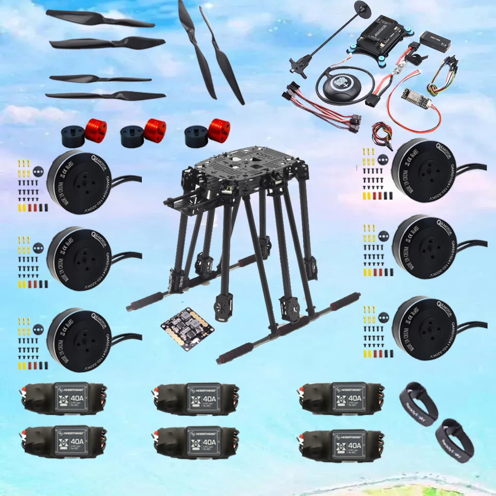 X-Roter ZD850 850mm Hexa-Rotor Frame  Full Carbon Fiber  40A ESC APM2.8 / Pixhawk 2.4.8 Flight Comtrol 5010 380KV Motor Set