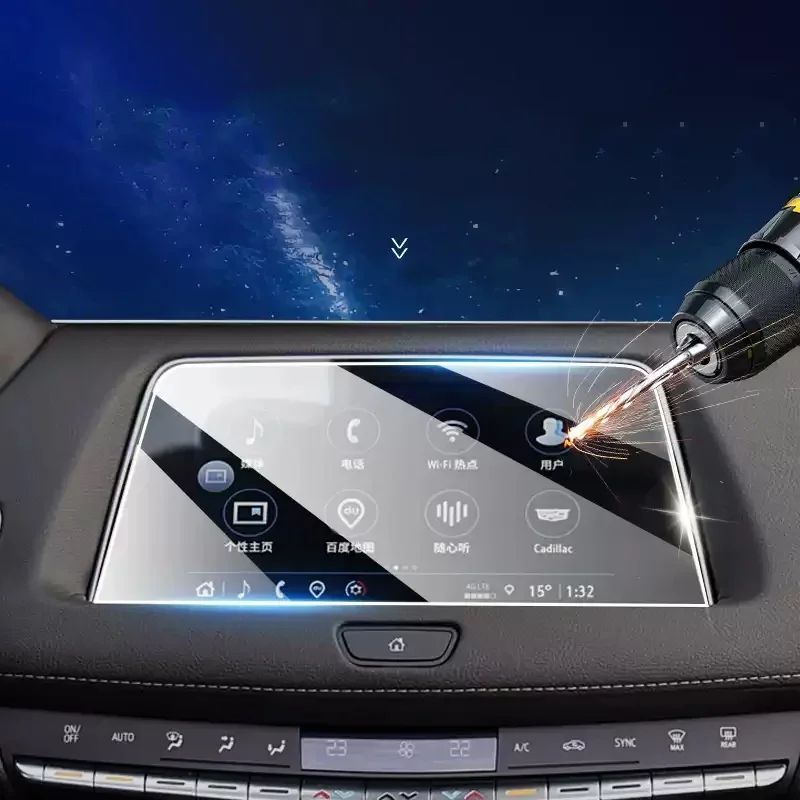 For Cadillac CT4 2022-Present Car GPS Navigation Screen Protect Tempered Film Auto Dashboard Display TPU Sticker Accessory