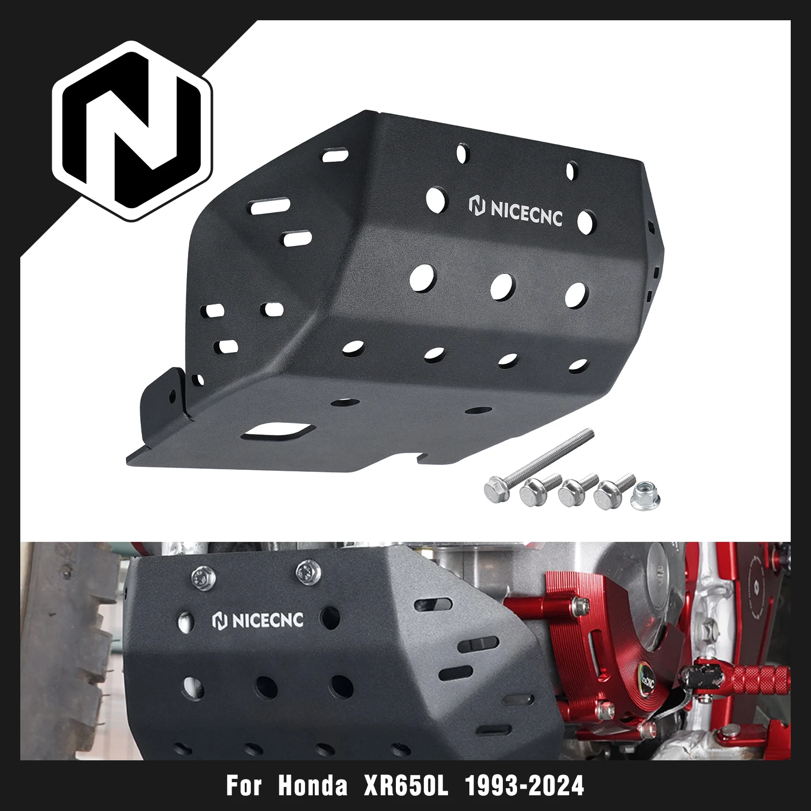 

For HONDA XR650L 1993-2025 2024 NICECNC Skid Plate Engine Bottom Guard 5052 Aluminum Alloy Motorcycle Accessories XR 650L 650 L