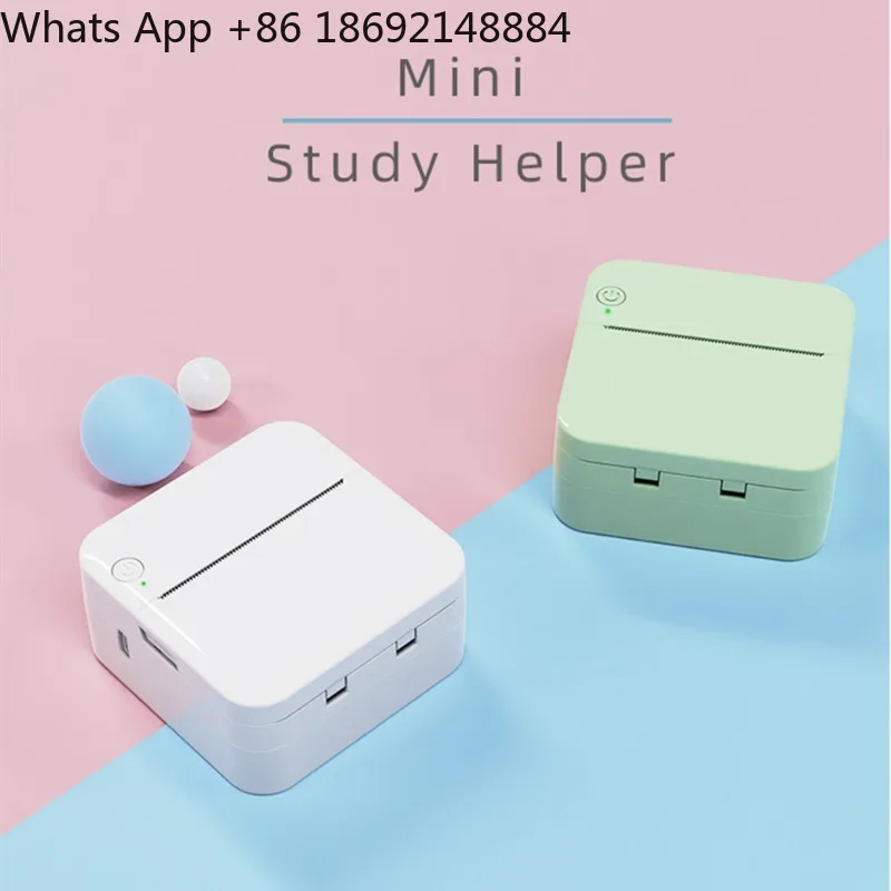 Pocket printer, photo mini barcode portable Bluetooth portable wrong question handbook thermal, label printing