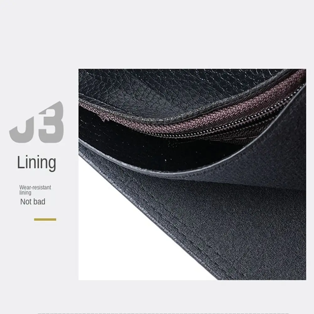 Portable Waterproof Two Fold Purse Solid Color Soft Men's Magnetic Buckle Purse Multi-position Ultrathin Card Wallet Card Holder