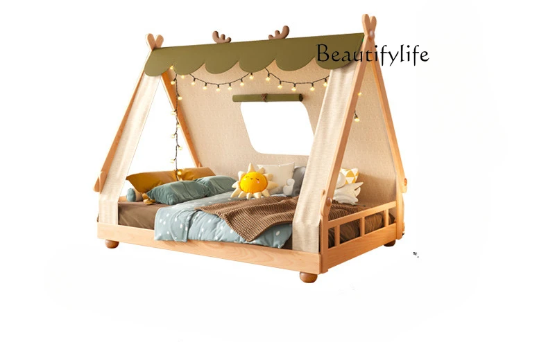 

Forest Nordic Solid Wood 1m 5 Bed Cabin Tent Tree House Single Bed
