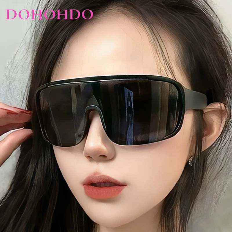

DOHOHDO Y2K Luxury One Piece Sunglasses Women Brand Designer New Punk Sports Sun Glasses Men Goggle UV400 Fashion Eyewear Lady