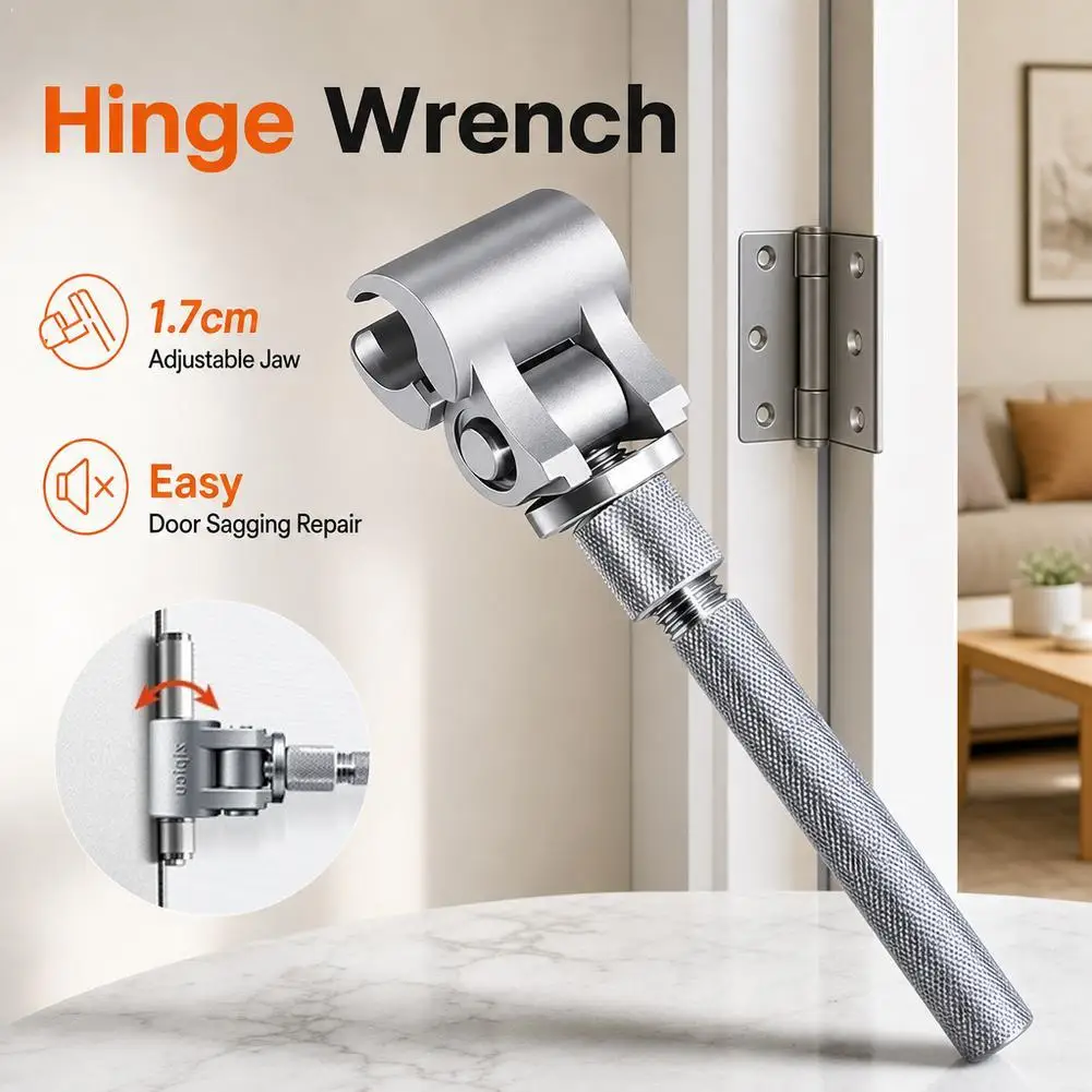 Door Hinge Adjustment Tool Rolled Steel Hinges Adjusting Wrench Universal Stainless Steel Multipurpose Door Hinge Repair Tool ﻿