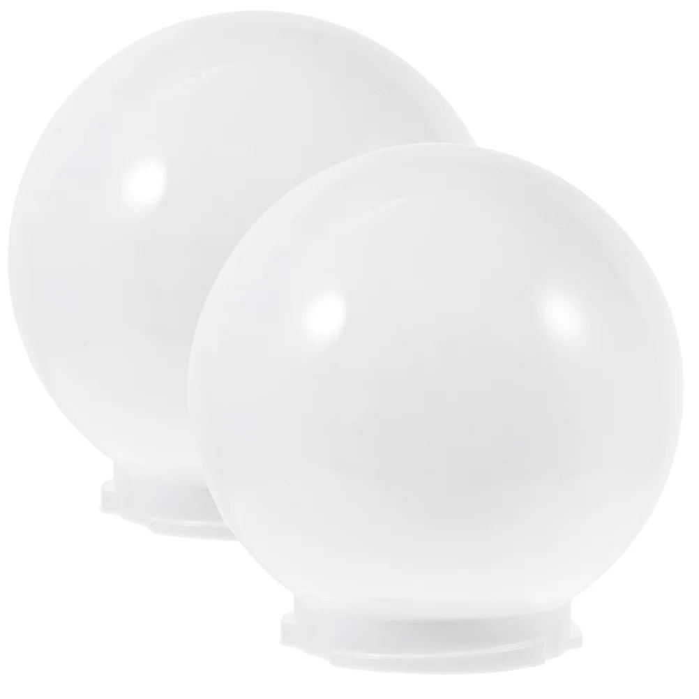 

2 Pcs Ceiling Lights Black Shade Ball Lampshade Dressing Table Globe Fixture Patio Post Mount White Shades Acrylic Miss