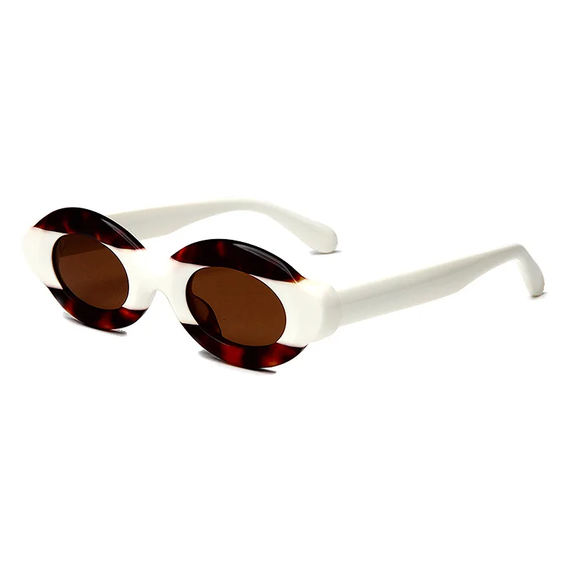 

2025 Summer Retro Small Oval Acetate Sunglasses Luxury Textured Unisex Versatile Personality Fashion Shades