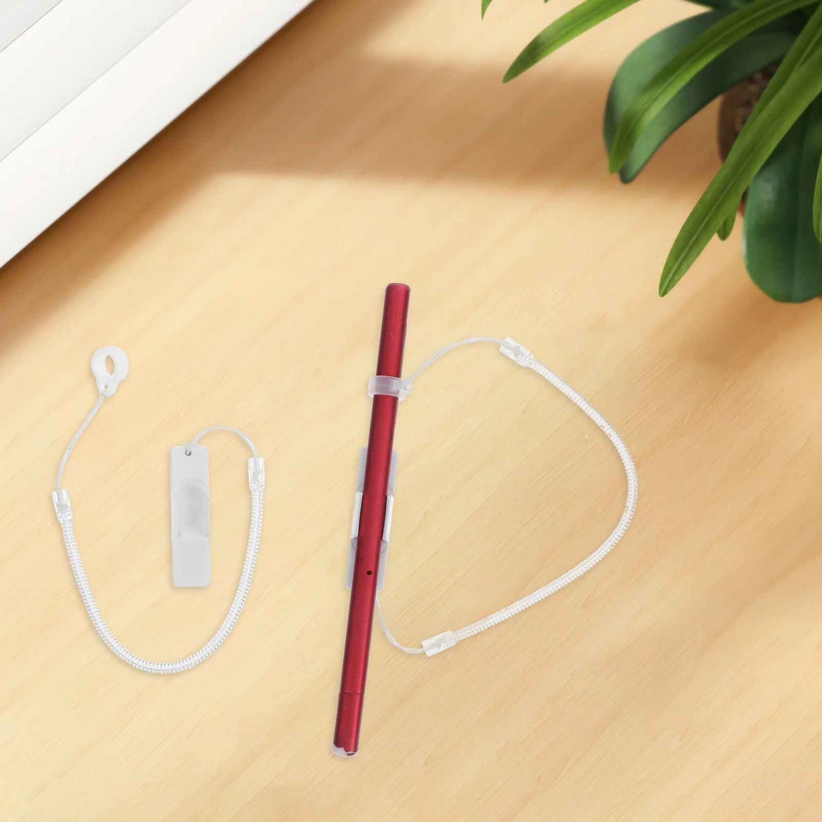 2Pcs Retractable Pen Leash Spring Rope with Strong Adhesive Base for Stylus Signature Pen Holder Anti-Lost Tether for Tablet